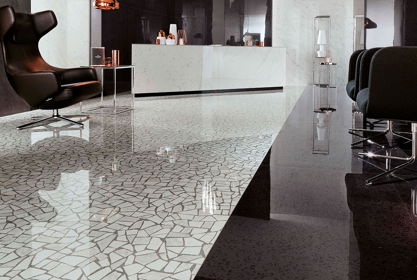 Керамогранит Marvel Gems Palladina Carrara Lappato 75x150, Marvel Gems Terrazzo Black Lappato 75x150, Marvel Stone Carrara Pure Lappato 75x150, Marvel Stone Basaltina Volcano 75x150