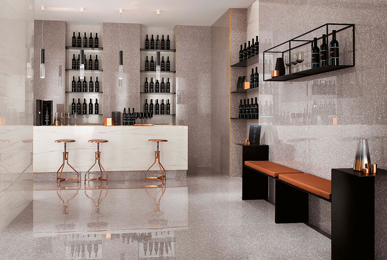 Керамогранит Marvel Gems Terrazzo Pearl Lappato 75x150,Marvel Stone Bianco Dolomite Lappato 75x150
